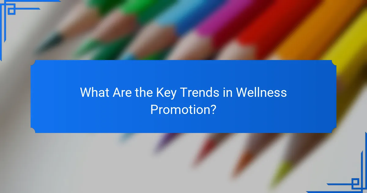 What Are the Key Trends in Wellness Promotion?
